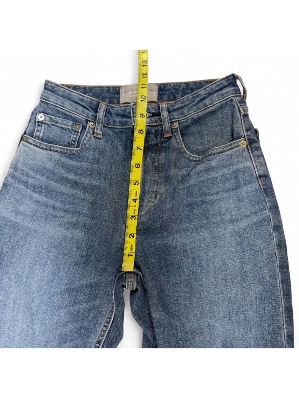 Everlane The High Rise Straight Jean Women's 24 Denim Preppy Medium Wash Blue - Picture 7 of 8